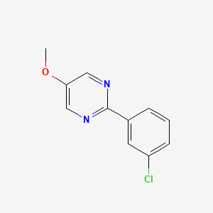 molecular formula C11H9ClN2O B13888122 2-(3-Chlorophenyl)-5-methoxypyrimidine 