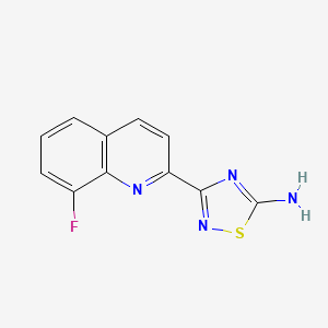 3-(8-Fluoroquinolin-2-yl)-1,2,4-thiadiazol-5-amine