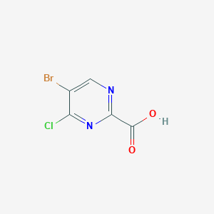 molecular formula C5H2BrClN2O2 B13888171 2-Pyrimidinecarboxylic acid, 5-bromo-4-chloro- CAS No. 933683-09-1