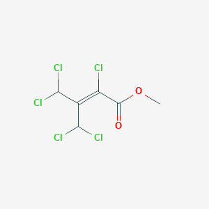 molecular formula C6H5Cl5O2 B138883 2,4,4-Trichloro-3-(dichloromethyl)crotonic Acid Methyl Ester CAS No. 97055-36-2