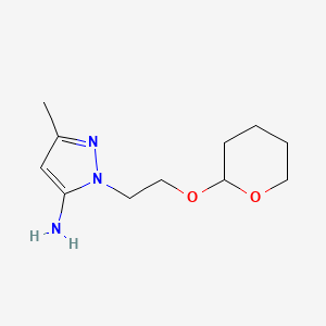 3-methyl-1-[2-(tetrahydro-2H-pyran-2-yloxy)ethyl]-1H-pyrazol-5-amine