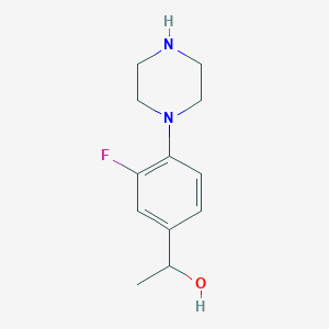 1-(3-Fluoro-4-piperazin-1-ylphenyl)ethanol