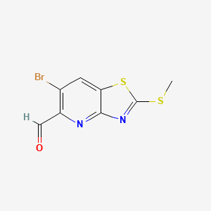 6-Bromo-2-(methylthio)thiazolo[4,5-b]pyridine-5-carbaldehyde