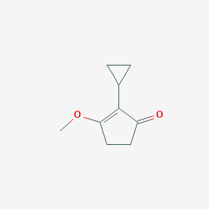 molecular formula C9H12O2 B13888454 2-Cyclopropyl-3-methoxycyclopent-2-en-1-one 