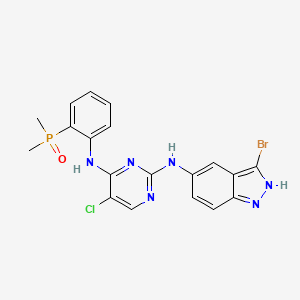 2-N-(3-bromo-2H-indazol-5-yl)-5-chloro-4-N-(2-dimethylphosphorylphenyl)pyrimidine-2,4-diamine