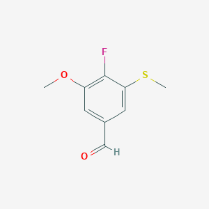 4-Fluoro-3-methoxy-5-(methylthio)benzaldehyde