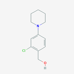 molecular formula C12H16ClNO B1388856 (2-Chloro-4-piperidinophenyl)methanol CAS No. 1135282-96-0