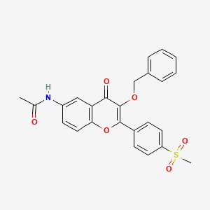 N-[2-(4-methylsulfonylphenyl)-4-oxo-3-phenylmethoxychromen-6-yl]acetamide