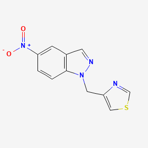 5-Nitro-1-[(1,3-thiazol-4-yl)methyl]-1H-indazole