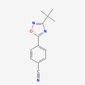 molecular formula C13H13N3O B1388857 4-[3-(Tert-butyl)-1,2,4-oxadiazol-5-yl]benzenecarbonitrile CAS No. 1135282-95-9