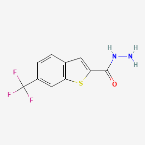 molecular formula C10H7F3N2OS B1388860 6-(Trifluoromethyl)-1-benzothiophene-2-carbohydrazide CAS No. 1135282-94-8