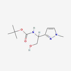 tert-butyl N-[2-hydroxy-1-(1-methylpyrazol-3-yl)ethyl]carbamate