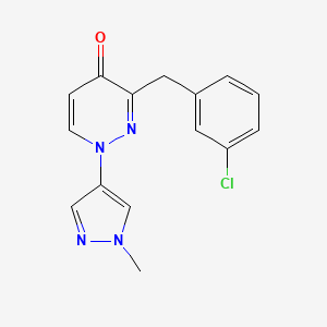 3-(3-chlorobenzyl)-1-(1-methyl-1H-pyrazol-4-yl)pyridazin-4(1H)-one