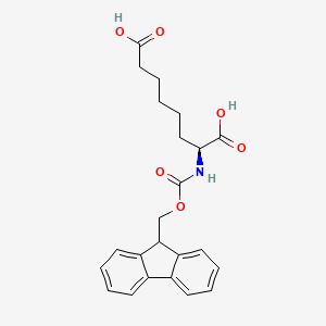 molecular formula C23H25NO6 B1388865 Fmoc-L-alpha-aminosuberic acid CAS No. 218457-76-2