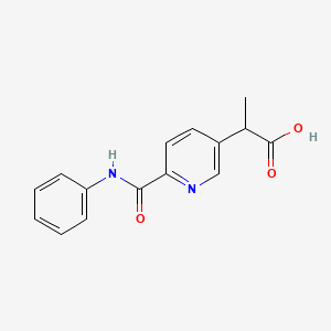 2-(6-(Phenylcarbamoyl)pyridin-3-yl)propanoic acid