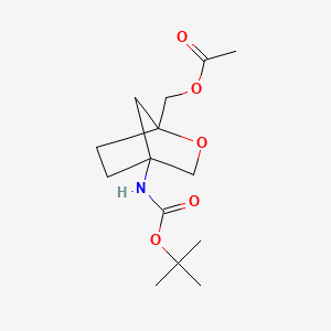 [4-(Tert-butoxycarbonylamino)-2-oxabicyclo[2.2.1]heptan-1-YL]methyl acetate