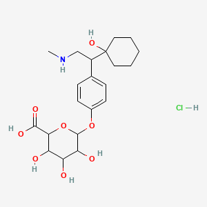 3,4,5-Trihydroxy-6-[4-[1-(1-hydroxycyclohexyl)-2-(methylamino)ethyl]phenoxy]oxane-2-carboxylic acid;hydrochloride