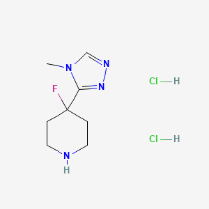 4-Fluoro-4-(4-methyl-1,2,4-triazol-3-yl)piperidine;dihydrochloride