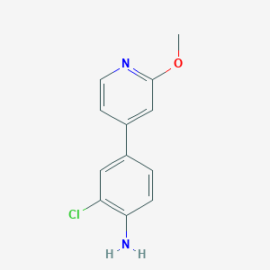 molecular formula C12H11ClN2O B13888808 2-Chloro-4-(2-methoxypyridin-4-yl)aniline 