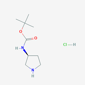 molecular formula C9H19ClN2O2 B1388889 (S)-3-(Boc-amino)pyrrolidine hydrochloride CAS No. 1416450-61-7