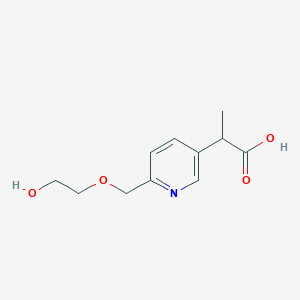 2-(6-((2-Hydroxyethoxy)methyl)pyridin-3-yl)propanoic acid