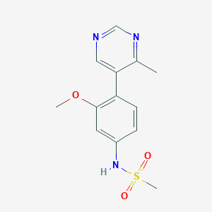 N-(3-methoxy-4-(4-methylpyrimidin-5-yl)phenyl)methanesulfonamide