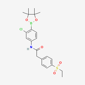 N-[3-chloro-4-(4,4,5,5-tetramethyl-1,3,2-dioxaborolan-2-yl)phenyl]-2-(4-ethylsulfonylphenyl)acetamide