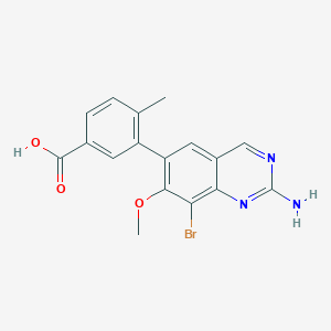 3-(2-Amino-8-bromo-7-methoxyquinazolin-6-yl)-4-methylbenzoic acid