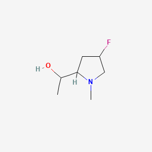 molecular formula C7H14FNO B13889104 1-(4-Fluoro-1-methylpyrrolidin-2-yl)ethanol 