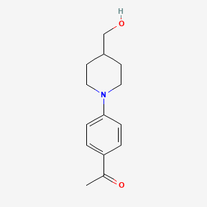 1-[4-[4-(Hydroxymethyl)piperidin-1-yl]phenyl]ethanone