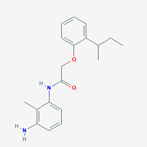 molecular formula C19H24N2O2 B1388932 N-(3-Amino-2-methylphenyl)-2-[2-(sec-butyl)-phenoxy]acetamide CAS No. 1020056-32-9