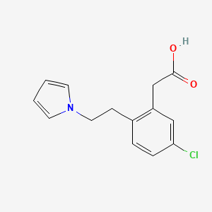 2-[5-Chloro-2-(2-pyrrol-1-ylethyl)phenyl]acetic acid