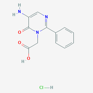 2-(5-Amino-6-oxo-2-phenylpyrimidin-1-yl)acetic acid;hydrochloride