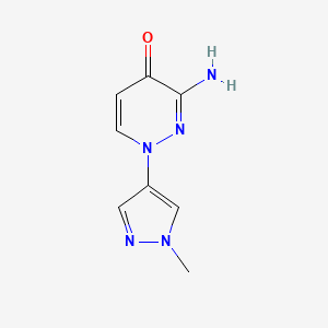 3-amino-1-(1-methyl-1H-pyrazol-4-yl)pyridazin-4(1H)-one