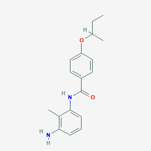 molecular formula C18H22N2O2 B1388937 N-(3-Amino-2-methylphenyl)-4-(sec-butoxy)benzamide CAS No. 1020055-68-8