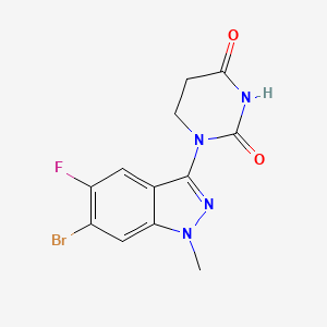 1-(6-Bromo-5-fluoro-1-methyl-1H-indazol-3-yl)dihydropyrimidine-2,4(1H,3H)-dione