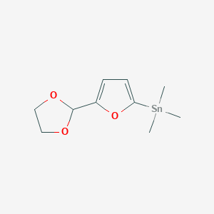 [5-(1,3-Dioxolan-2-yl)furan-2-yl]-trimethylstannane