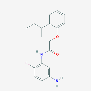 molecular formula C18H21FN2O2 B1388944 N-(5-Amino-2-fluorophenyl)-2-[2-(sec-butyl)-phenoxy]acetamide CAS No. 1020056-22-7