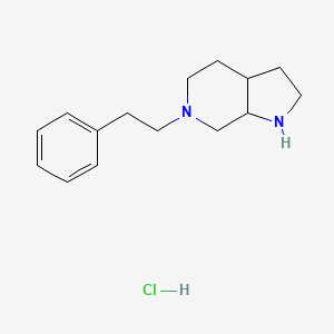 6-(2-Phenylethyl)-1,2,3,3a,4,5,7,7a-octahydropyrrolo[2,3-c]pyridine;hydrochloride