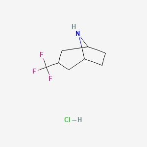 molecular formula C8H13ClF3N B13889444 3-(Trifluoromethyl)-8-azabicyclo[3.2.1]octane hcl 