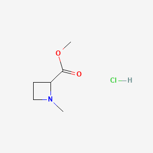 molecular formula C6H12ClNO2 B13889458 Methyl 1-methylazetidine-2-carboxylate;hydrochloride 