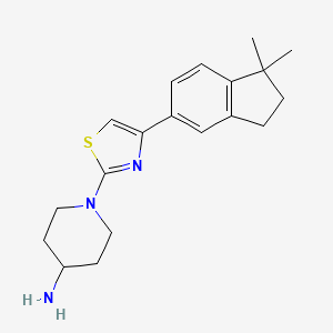 1-[4-(1,1-Dimethyl-2,3-dihydroinden-5-yl)-1,3-thiazol-2-yl]piperidin-4-amine