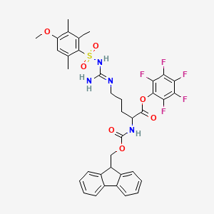 molecular formula C37H35F5N4O7S B13889487 Fmoc-DL-Arg(Mtr)-OPfp 