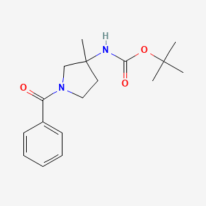 tert-butyl N-(1-benzoyl-3-methyl-pyrrolidin-3-yl)carbamate