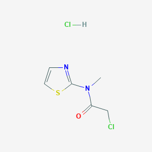 molecular formula C6H8Cl2N2OS B1388952 2-Chloro-N-methyl-N-thiazol-2-yl-acetamide hydrochloride CAS No. 1185301-11-4