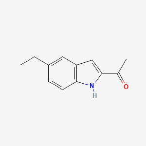 molecular formula C12H13NO B13889550 1-(5-ethyl-1H-indol-2-yl)ethanone 