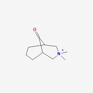 molecular formula C10H18NO+ B13889569 3,3-Dimethyl-3-azoniabicyclo[3.3.1]nonan-9-one 