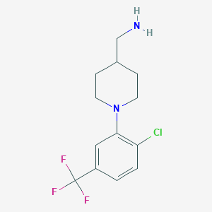 (1-(2-Chloro-5-(trifluoromethyl)phenyl)piperidin-4-yl)methanamine