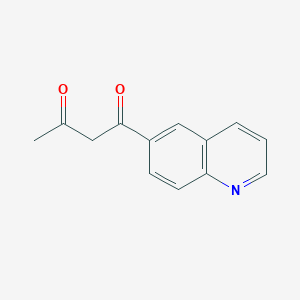 molecular formula C13H11NO2 B13889785 1-Quinolin-6-ylbutane-1,3-dione 