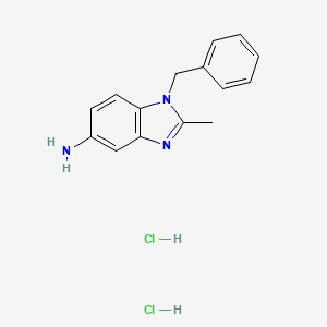 molecular formula C15H17Cl2N3 B1388984 1-Benzyl-2-methyl-1h-benzoimidazol-5-ylamine dihydrochloride CAS No. 1185301-05-6